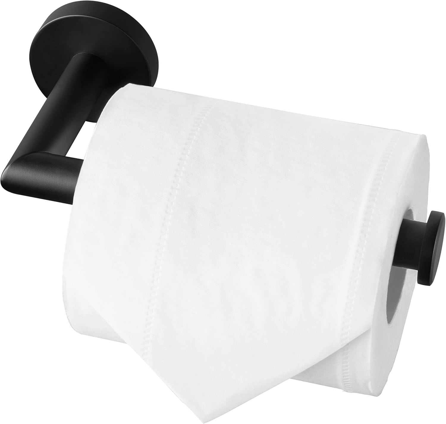 Czarny uchwyt na papier toaletowy, ścienny uchwyt na papier toaletowy do łazienki, stal nierdzewna SUS 304, uchwyt na papier toaletowy (matowa czerń)
