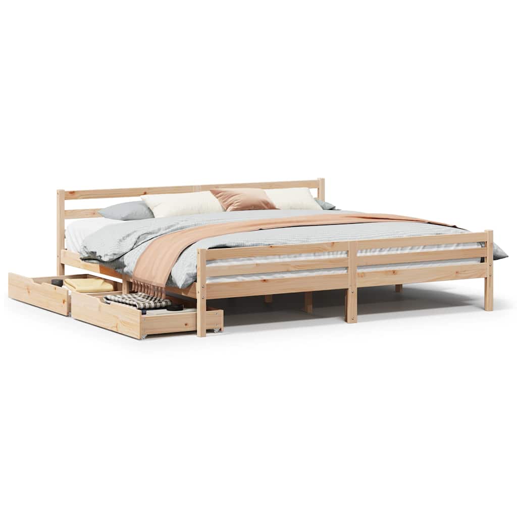 Łóżko Drewniane Rama Łóżka Sofa Brązowe Do Sypialni Pokoju 200x200 cm