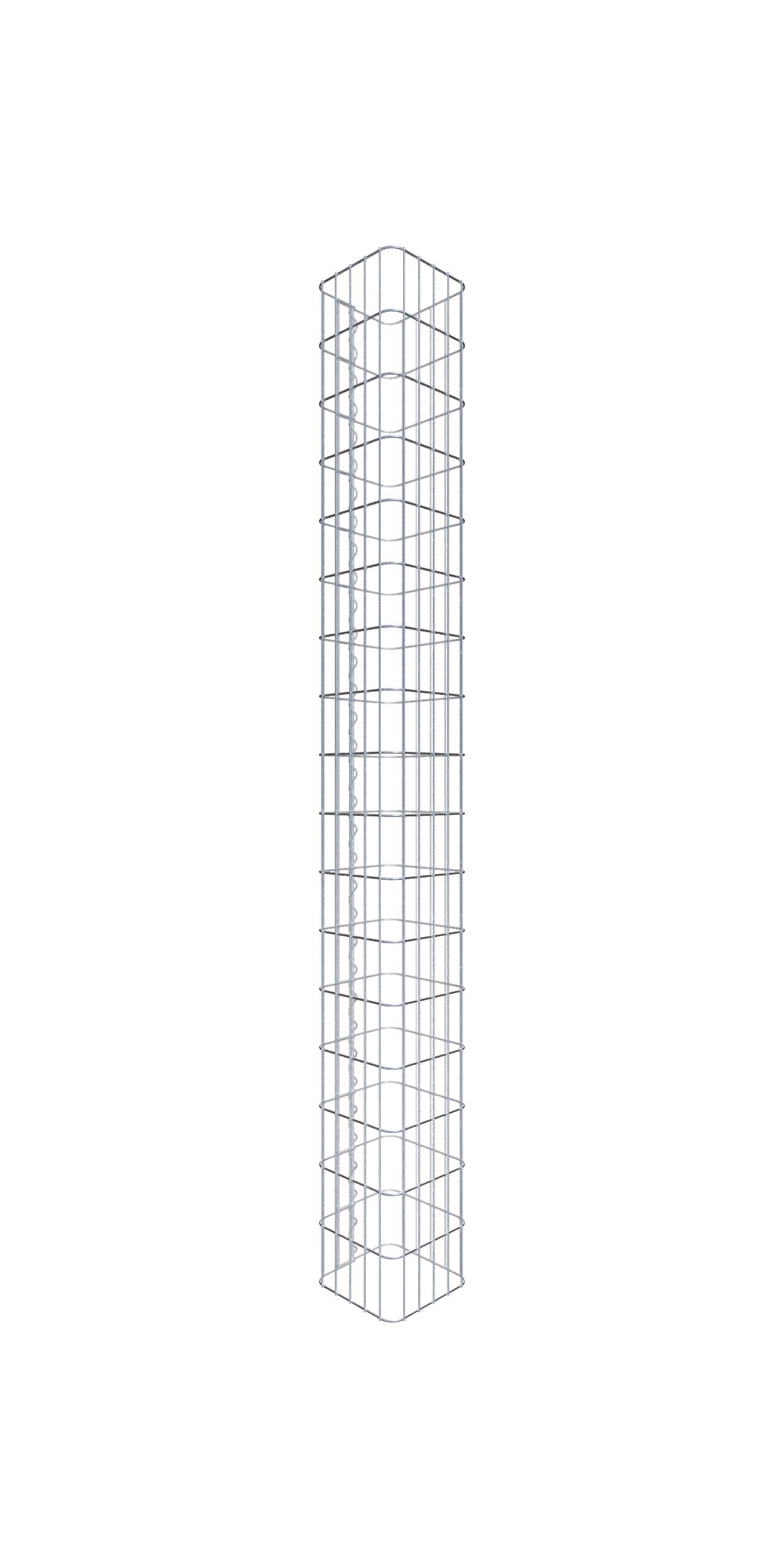 Kolumna gabionowa 27 x 27 cm, kwadrat MW 5 x 10 cm - Wysokość: 1,70 m