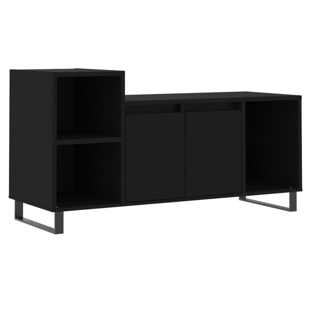 Meuble tv noir 100x35x55 cm bois d'ingénierie