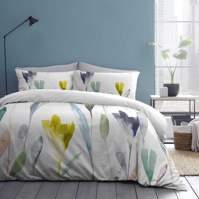 Appletree Style – Set copripiumino 100% cotone Pollensa, per letto matrimoniale, multicolore