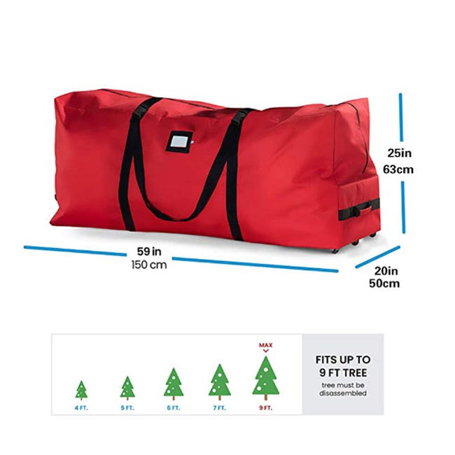 Modo Borsa Portaoggetti Per Albero Di Natale E Decorazioni (borsa Rossa Extra Large Per Albero Di Natale - Foto 6