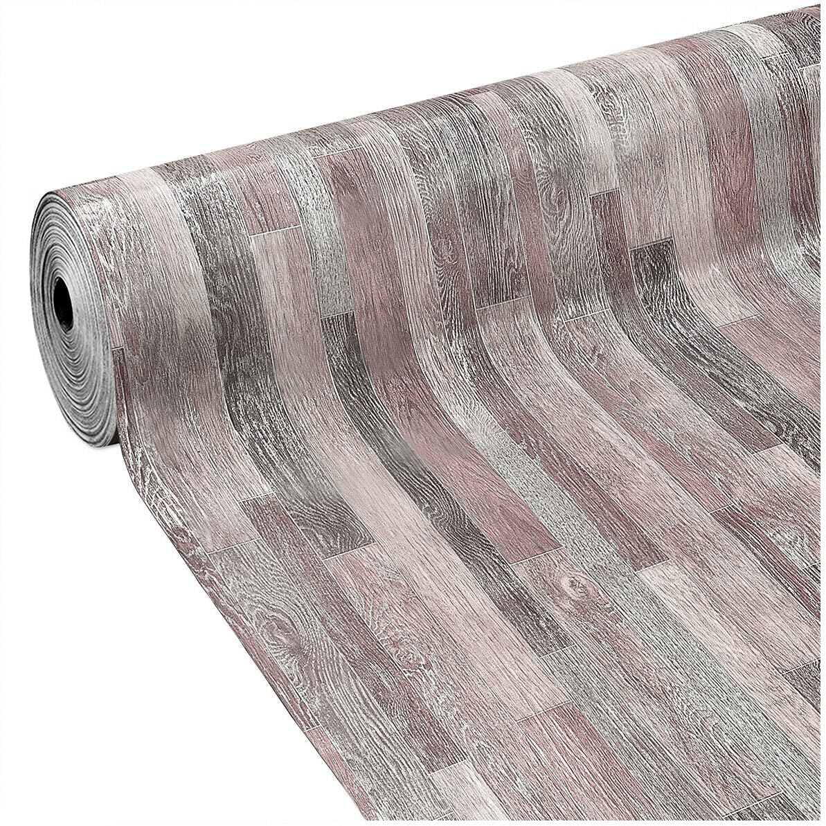 Suelo en pvc 100x1500 cm revestimiento rollo de vinilo 31 dimensiones diseño de madera boho gris (a)