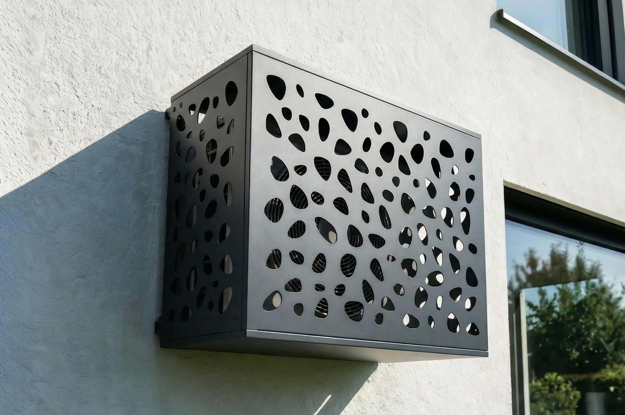 Obudowa Klimatyzatora I Pompy Ciepła ANETO SUNNY Aluminium Szary z Dolny Panel - Rozmiar M