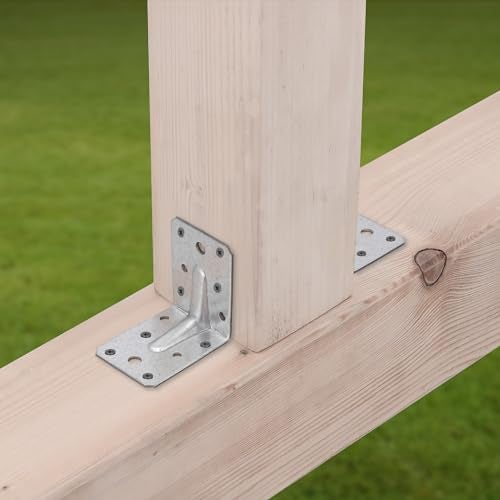 Lot de 12 Cornières en acier 75x75x55 mm - Equerres de fixation galvanisées renforcées - Connecteurs d'angle - KOTARBAU - 7