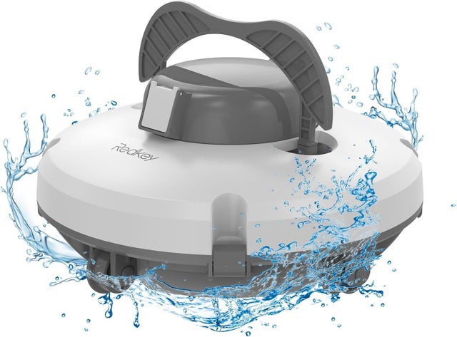 Robot Piscina Senza Fili, 130 Minuti di Pulizia, Supera 18° di Pendenza, Batteria a Doppia Azionamento, Parcheggio Automatico,Redkey S100