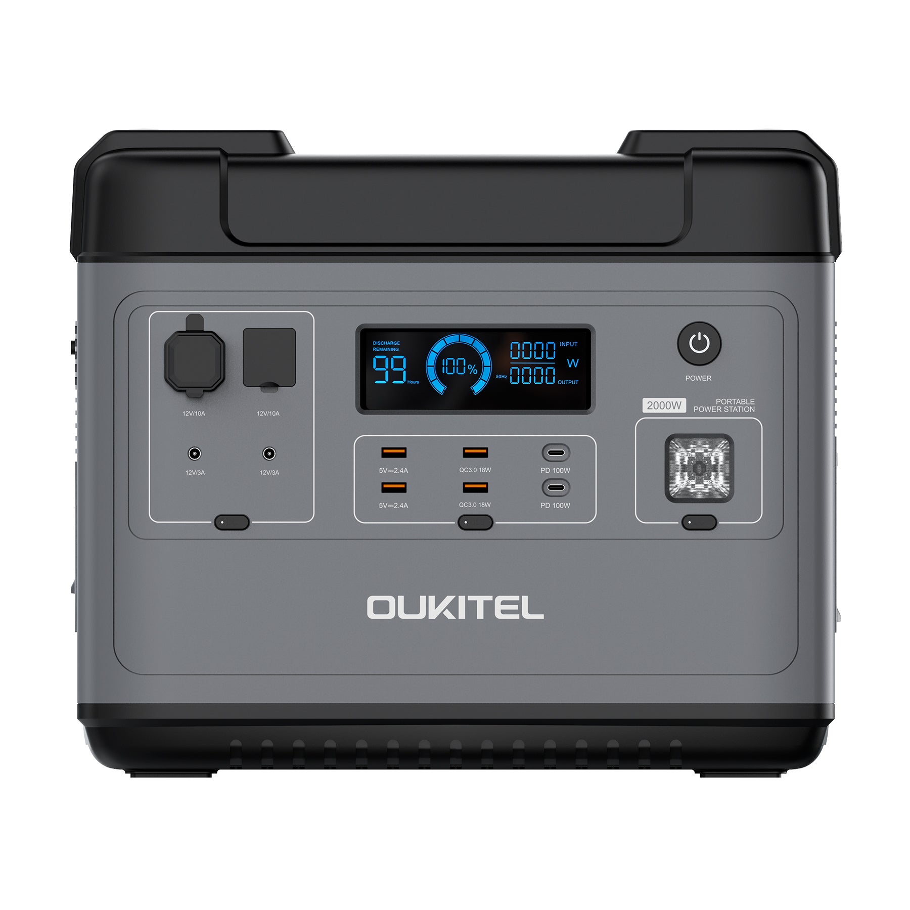 La station d'alimentation portable OUKITEL P2001E PLUS 2000W 2000Wh, équipée d'une batterie au lithium fer phosphate, est idéale pour le camping - 7