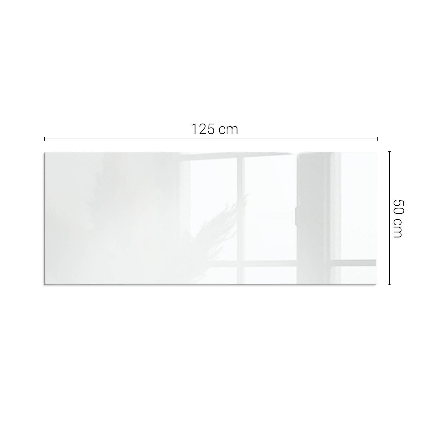 Szkło hartowane na podłogę pod kominek - 125x50 cm - Kolor Biały - TULUP - 2