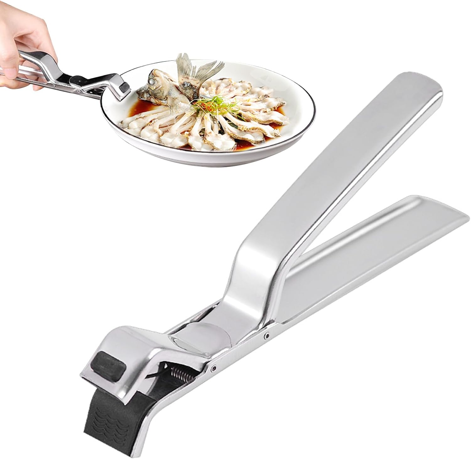 Solidne, odporne na ciepło i trwałe szczypce kuchenne ze stali nierdzewnej, zapobiegające poparzeniom; obsługa jedną ręką; wielofunkcyjne narzędzie ku