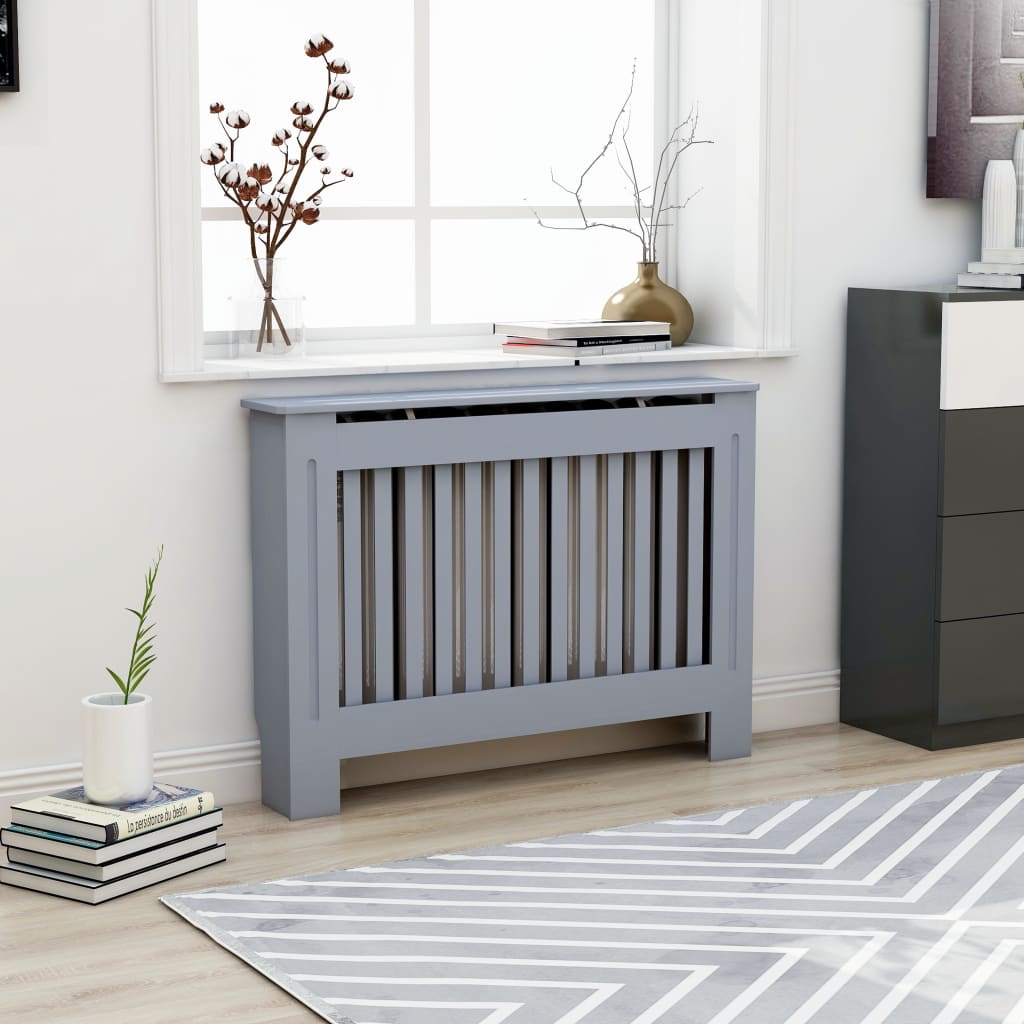 Cubre radiador antracita 112x19x81,5 cm mdf