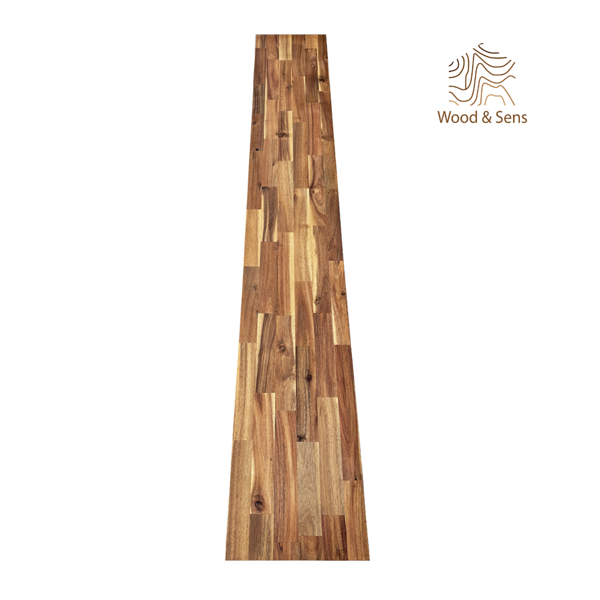 Lot de 3 Tablettes Acacia Massif Pré-Huilé Teck Abouté, L.200 cm x l.30 cm, Ep.18mm - 3