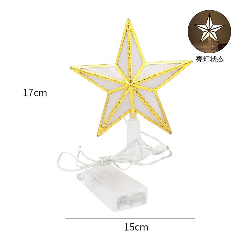 Étoile éclairée de sommet d’arbre de Noël, sommet d’arbre de Noël en étoile 3D, ornement d’arbre de Noël, décoration de Noël - 8