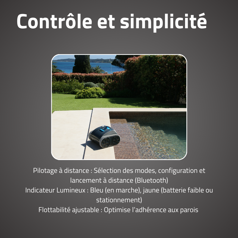 Bestway Robot piscine autonome Opale - nettoyage fond et parois - 5x9m max - 3