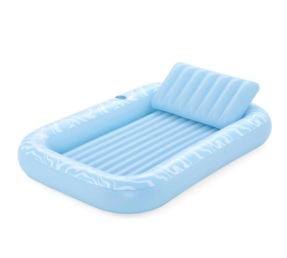 Matelas Gonflable LanBlu – Bouée Piscine Adulte Thème Marin Avec Porte-gobelets, 205×150 Cm