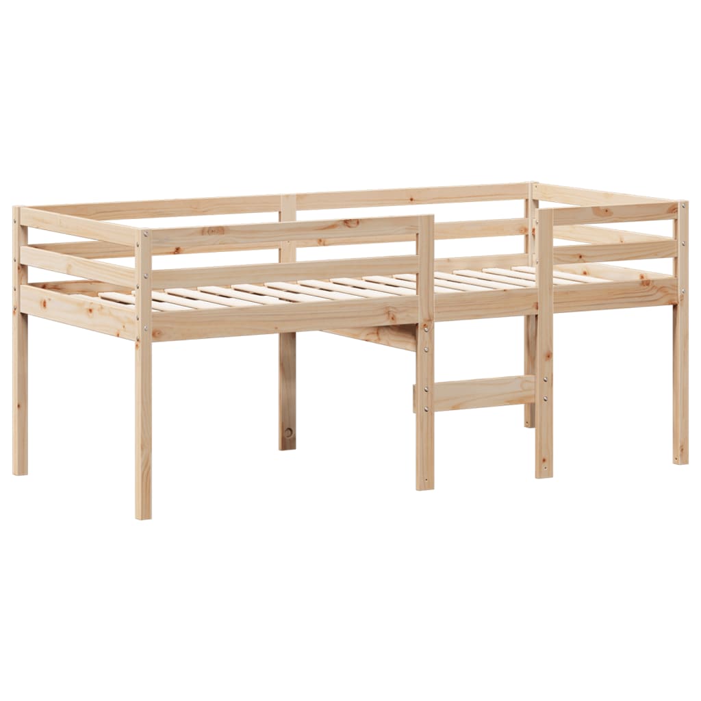 Lit haut avec toit 75x190 cm bois de pin massif - 5
