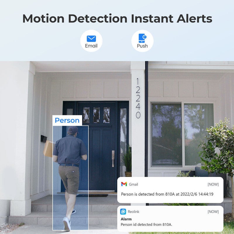 Caméra de surveillance 4K PoE enregistrement audio bullet filaire, Reolink - 4