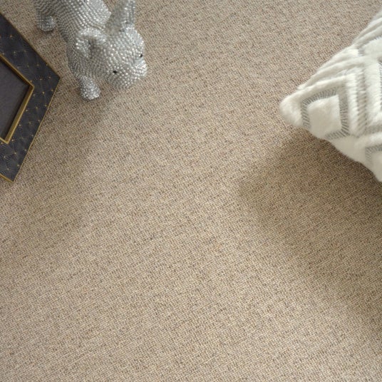 Moquette pure laine vierge bouclée - Killoo - Grège - Rouleau de 4m x 2m - 2