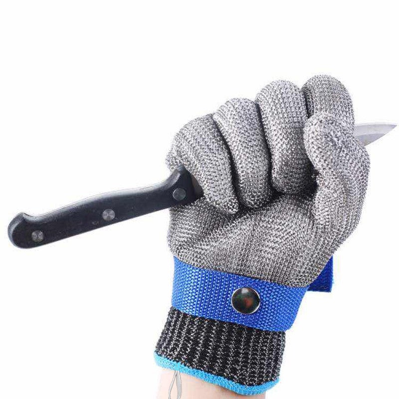 Gant Anti Coupure Gants Anti Coupure Gant en acier inoxydable pour Cuisine Boucher Travail extérieur - M - 2
