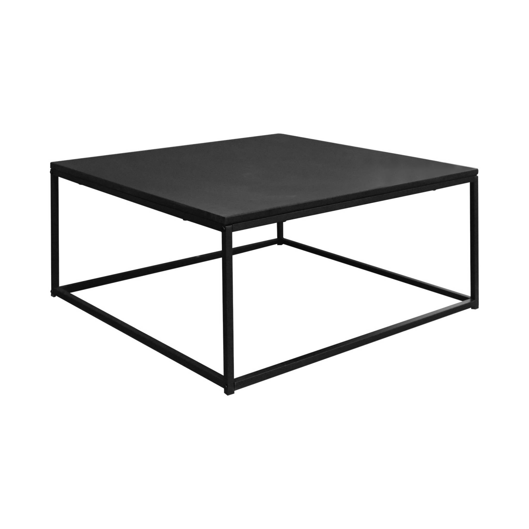 Table basse. Industrielle. structure métal noir. L 80 x l 80 x H 36cm INDUSTRIELLE - 3