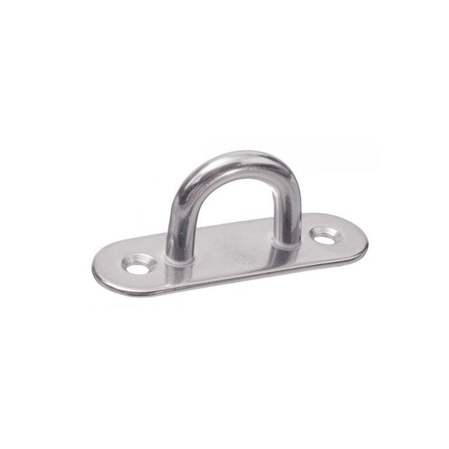 (Lot de 5) Pontet sur platine oblong embouti et soudé - Inox A2 Ø6 mm