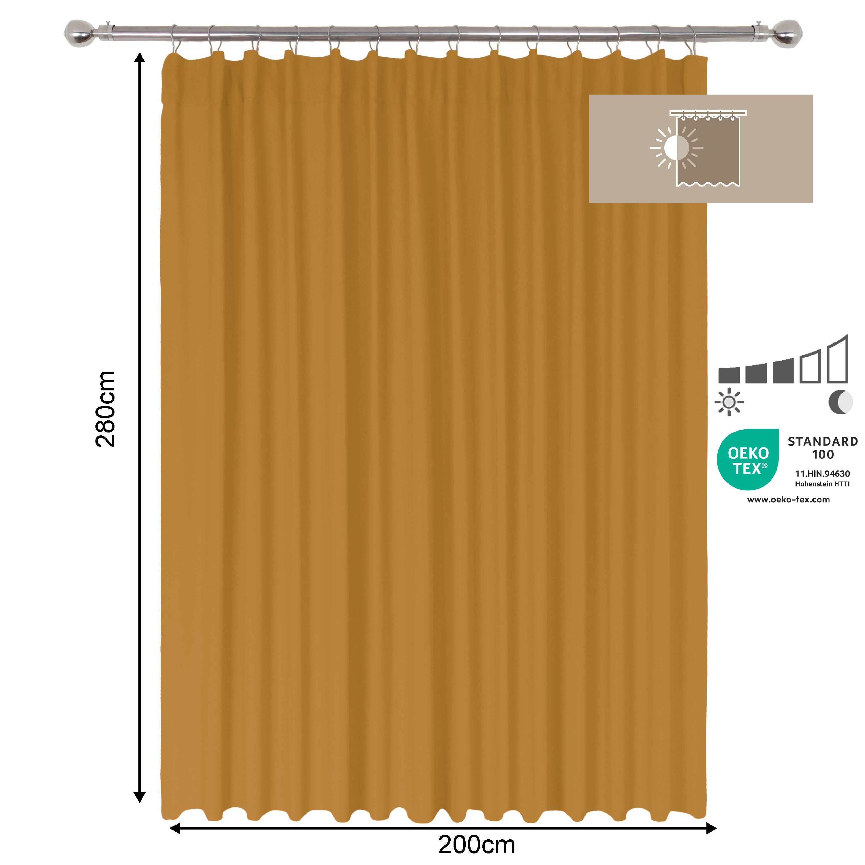 Tenda filtrante KALPE - L.200 x H.280 cm - Cotone - Giallo - 5