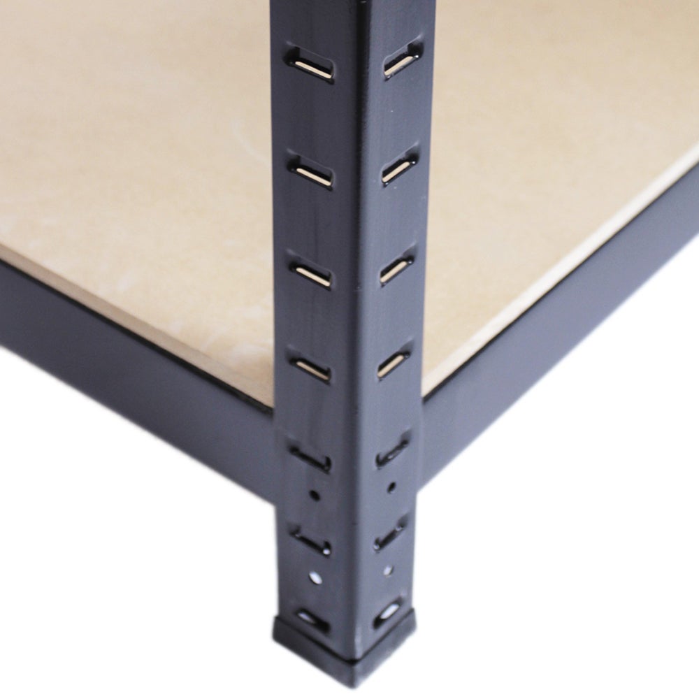 Monster Racking - Lot de 3 Rayonnages T-Rax en Acier Sans Boulons Noirs 90cm x 45cm x 180cm - 5