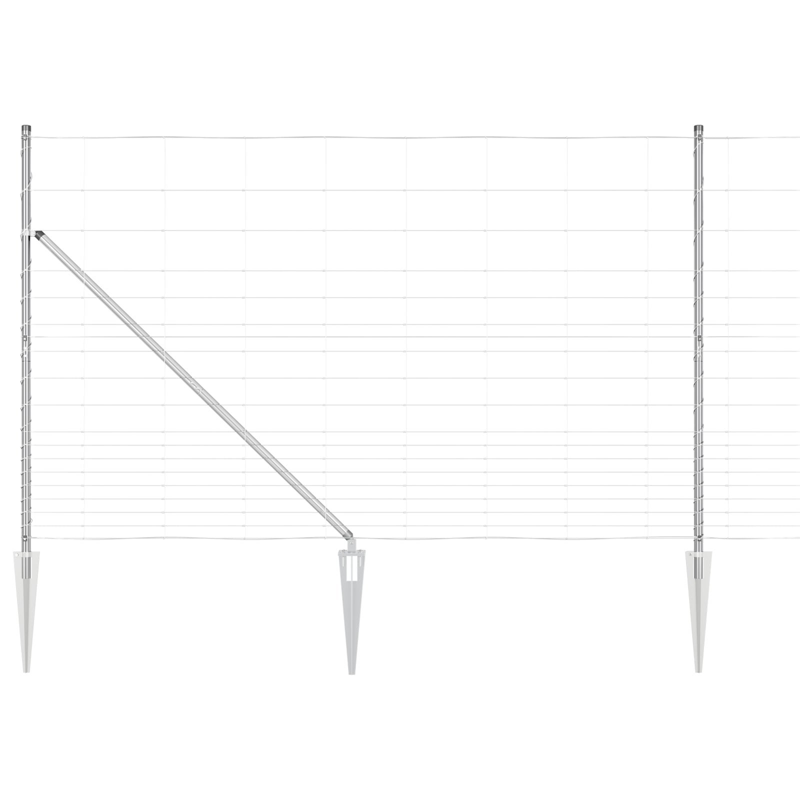 Słupek ogrodzeniowy. Galwanizowany 50 x 1,5 m Stal vidaXL