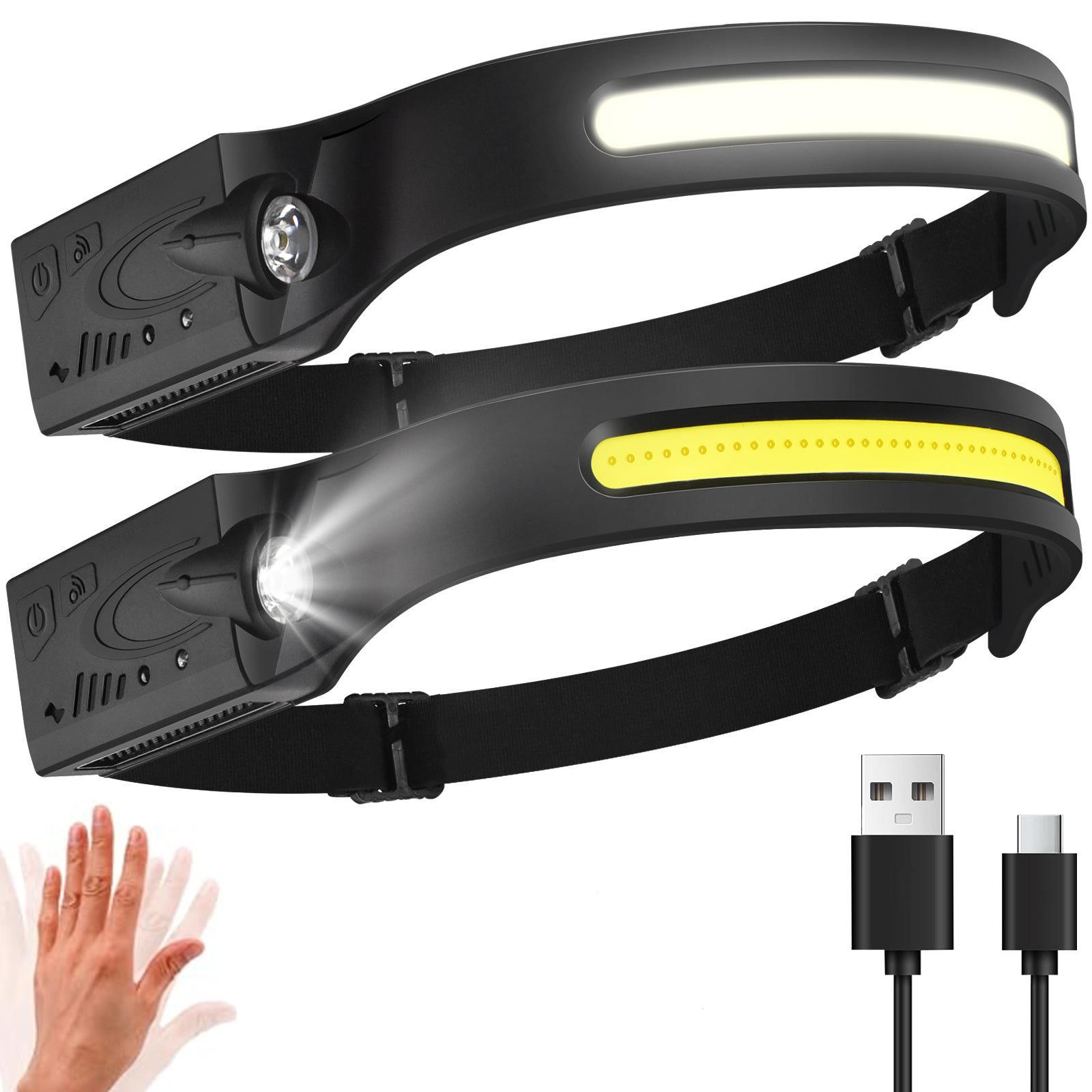 Lampe Frontale Ultraslim avec capteur de mouvements Lampe Frontale Ultraslim avec capteur de mouvements