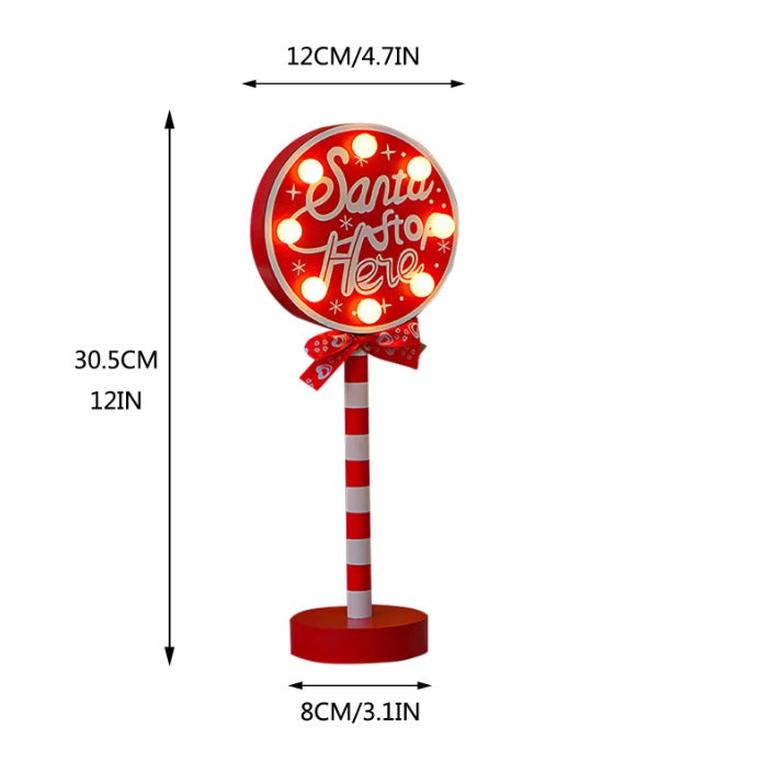 Panneau de lampadaire de Noël, décoration de Noël avec lumière LED, lumières décoratives de Noël, cadeaux de Noël - 4