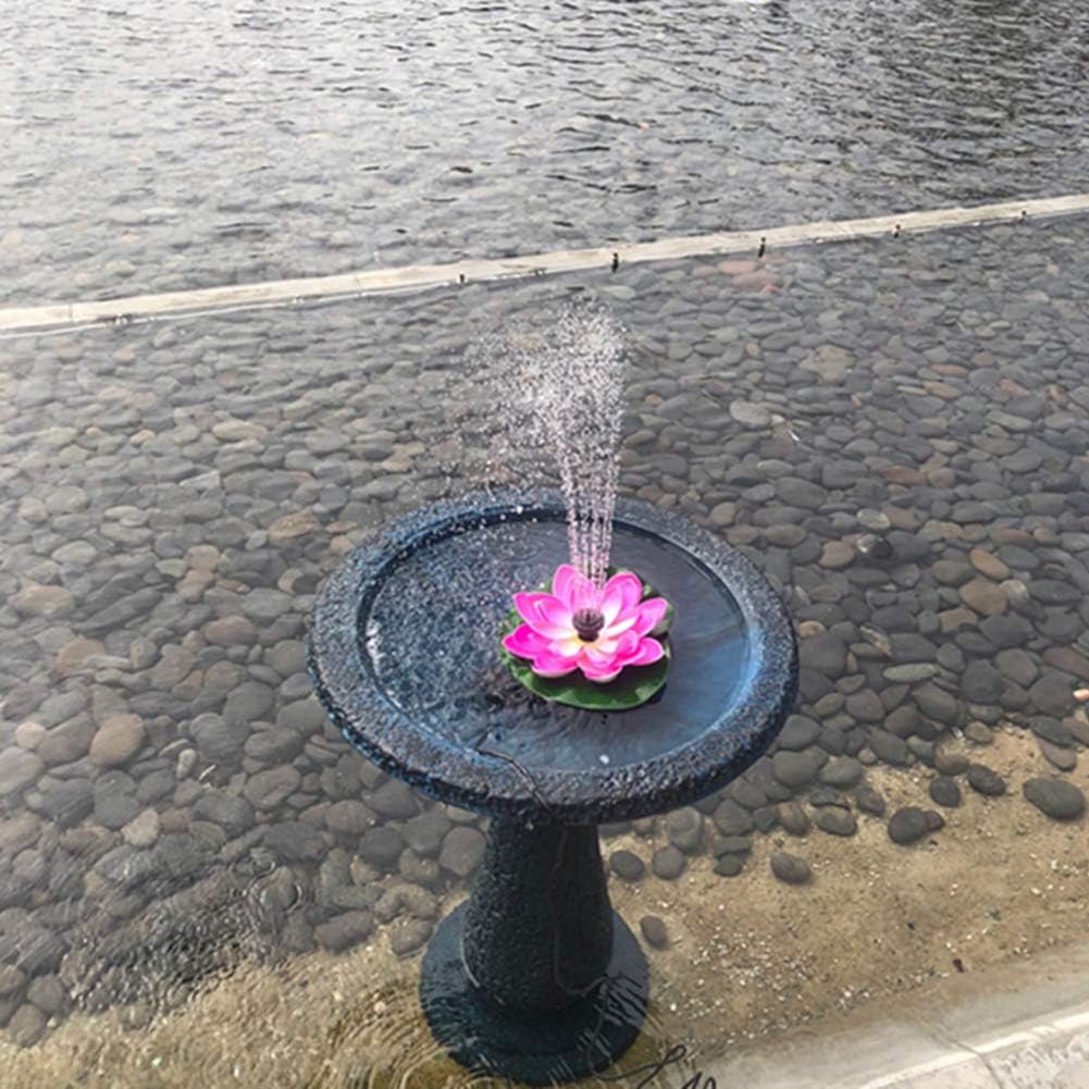 Décor Étang Nénuphar/Lotus Mousse Fleur Énergie Solaire Fontaine Pompe Flottante Étang Feature Lotus Eau Solaire pour Décor Extérieur Cour Jardin - 3