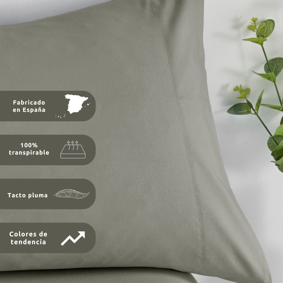 Jogo de Lençóis de 3/4 Peças em Microfibra Extra Macia Verde 200cm Donegal Collections - 4