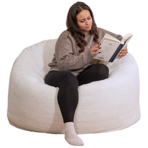 Pouf Géant VEVOR Bleu - Housse Lavable, Mousse Haute Densité, Pour Salon, Chambre, Salle De Jeux