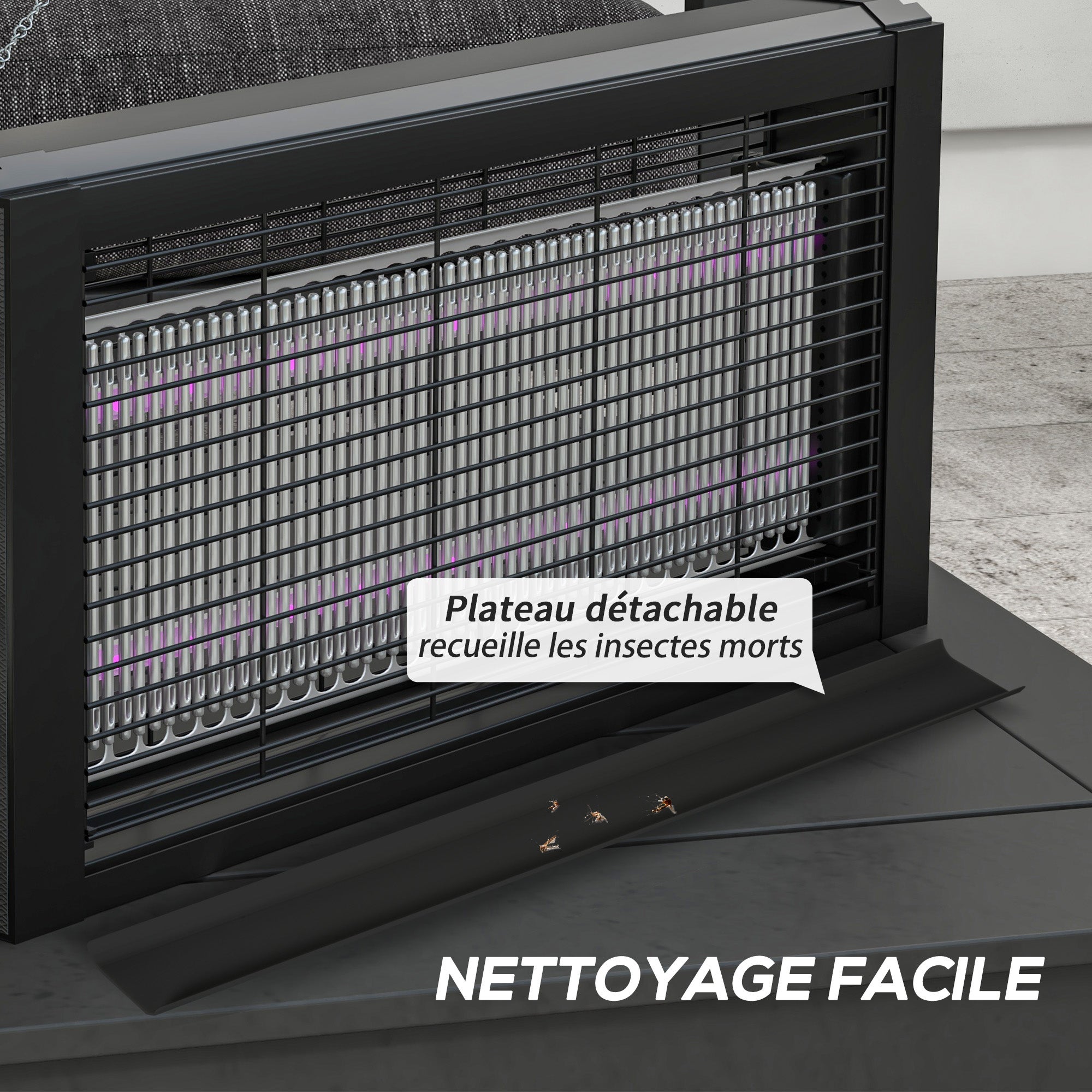 Lampe anti-insectes ABS HOMCOM - 7