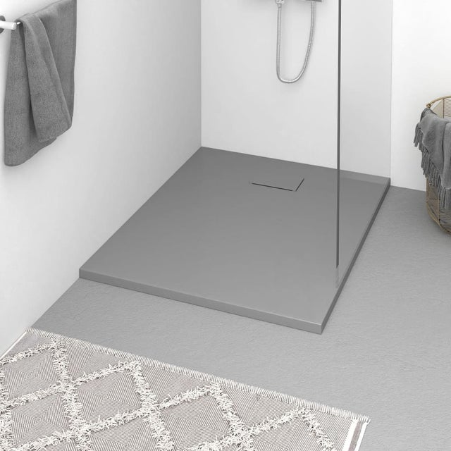 Maison Exclusive - Base de chuveiro SMC 100x80 cm cinzento