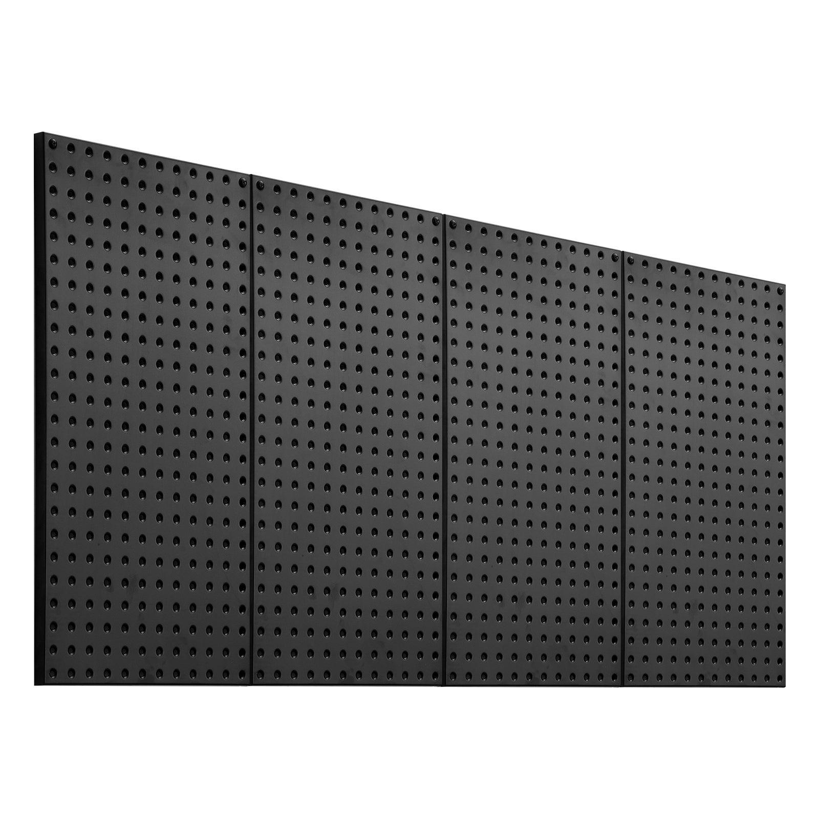 Panou perforat mural VEVOR 609,6x304,8 mm Organizator de garaj metal rezistent 4 panouri Set de organizare Unelte Birou Artizanat Cucină Casă Neagră