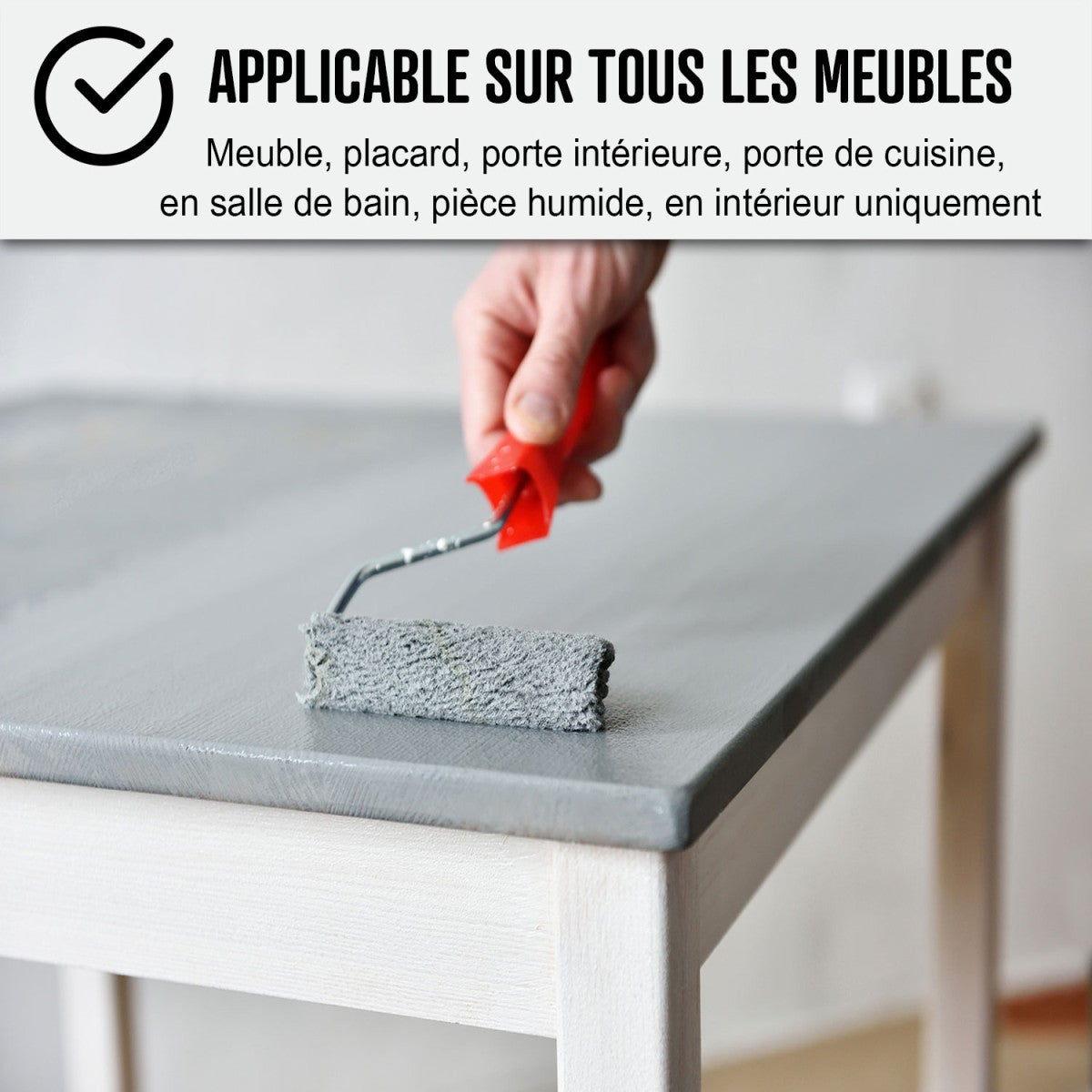 Peinture Meuble Cuisine, Salle de Bain - ARCAPOXY MEUBLE - 1 kg (jusqu'à 12 m² en 2 couches) Blanc - RAL 9003 - ARCANE INDUSTRIES - 4
