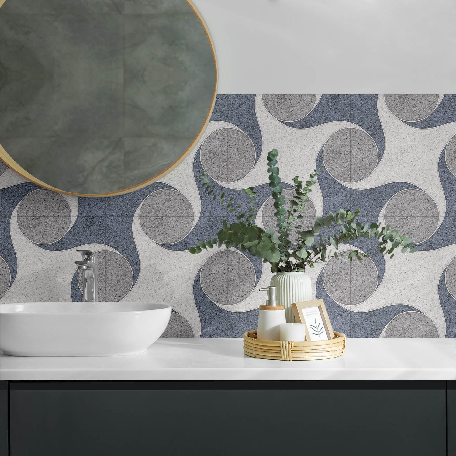 Panneaux muraux décoratifs, panneaux en PVC | 6x60x30 cm |Modèle de mosaïque abstraite - 4