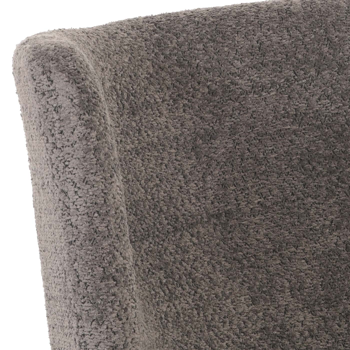 Poltrona lounge HWC-N65, poltrona cocktail imbottita poltrona relax, girevole, stoffa/tessuto ciniglia metallo ~ grigio scuro - 7