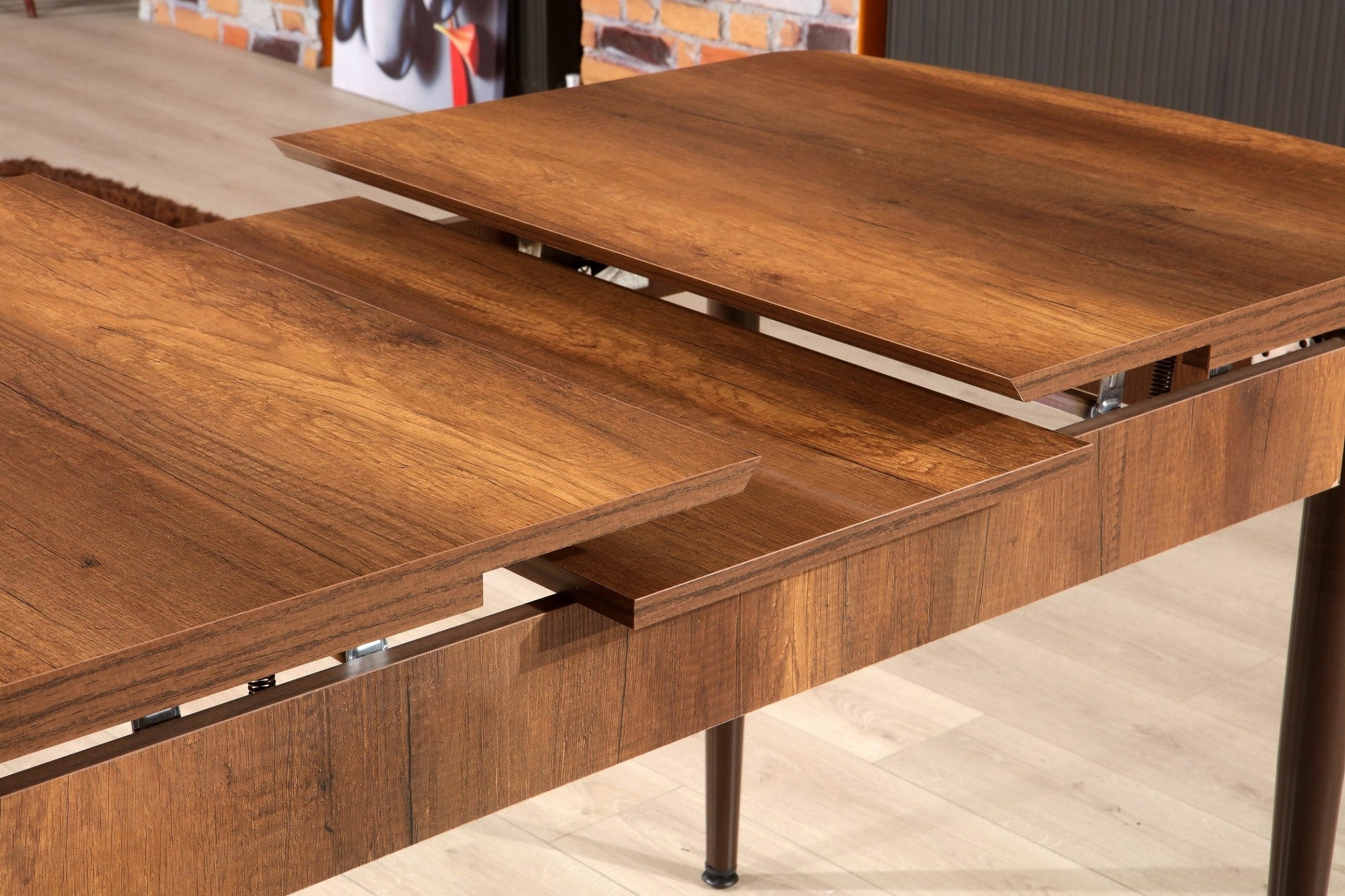 Menzzo  Mesa De Comedor Extensible, Trend, Nogal Marrón , Leroy Merlin