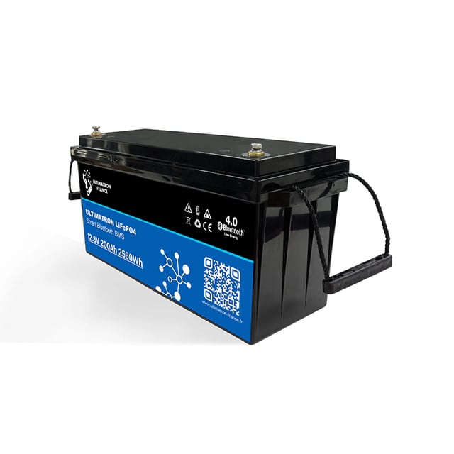 Batteria al litio Ultimatron 12,8 V 300 Ah PRO 3840 Wh LiFePO4 Smart BMS con Bluetooth