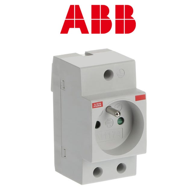 ABB Presa Elettrica 2P+T, 10A, Tipo P11, Colore Bianco, Per Installazione Civile, Codice 8012542002758