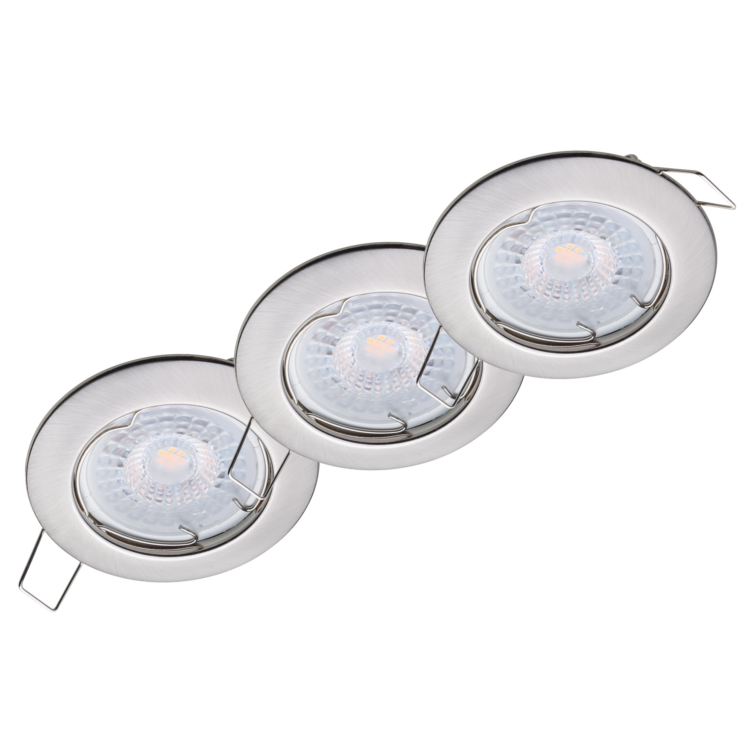 Oktaplex Sedan Lot de 3 spots á encastrer LED 3 niveaux dimmable 380lm 3000K blanc chaud 4,8W