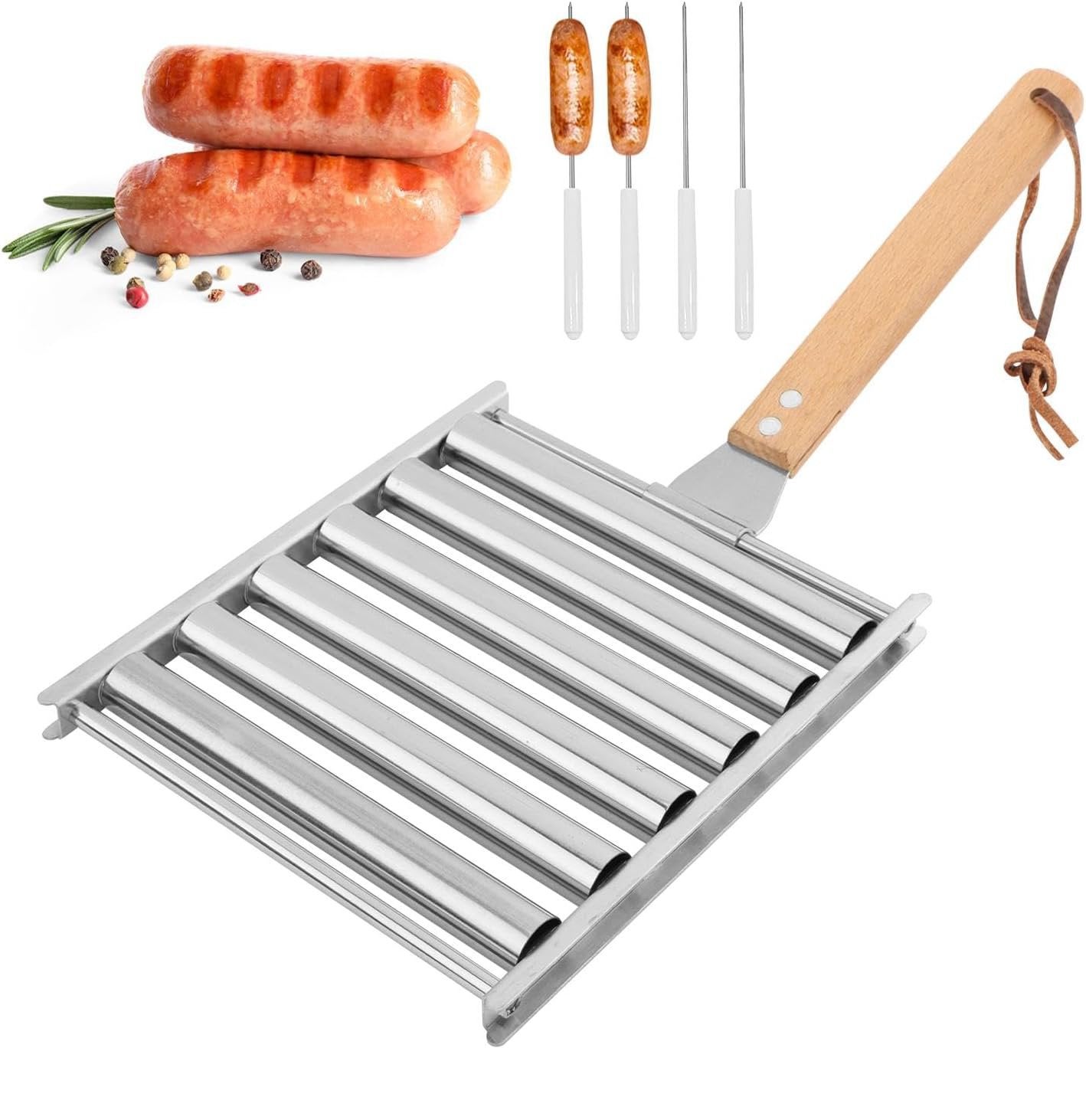 SHENGYIG 80 Brochettes En Acier Inoxydable - Aiguilles à Roulade Pour Barbecue Et Grill