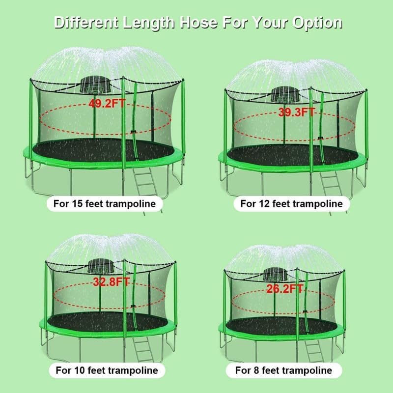 Arroseur de trampoline à monter soi-même, idéal pour s'amuser en plein air dans le jardin et se rafraîchir - 8 m * Bleu - 3