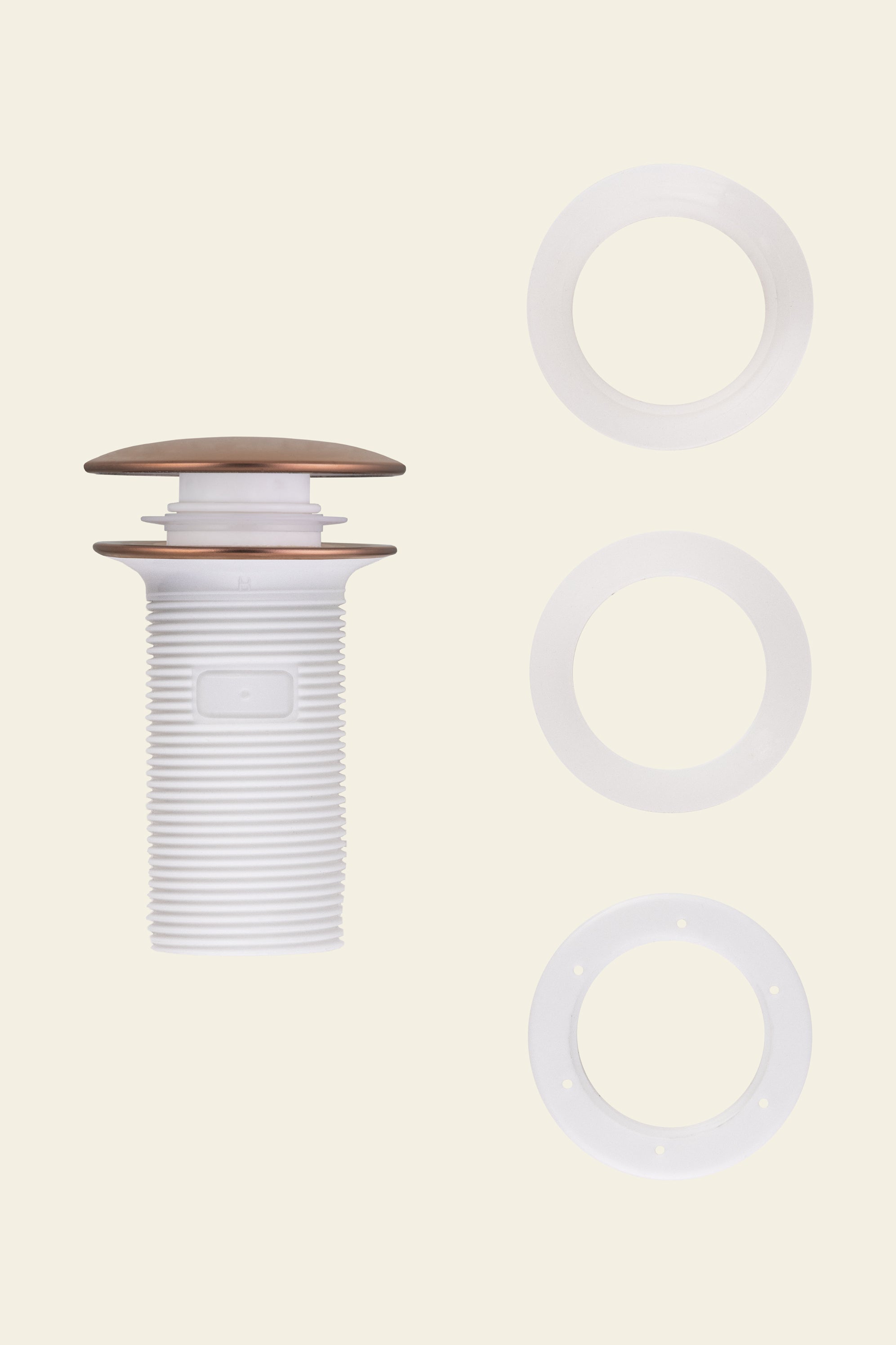 Bonde de lavabo clic clac TINA en ABS clapet en inox cuivre BASS - 4