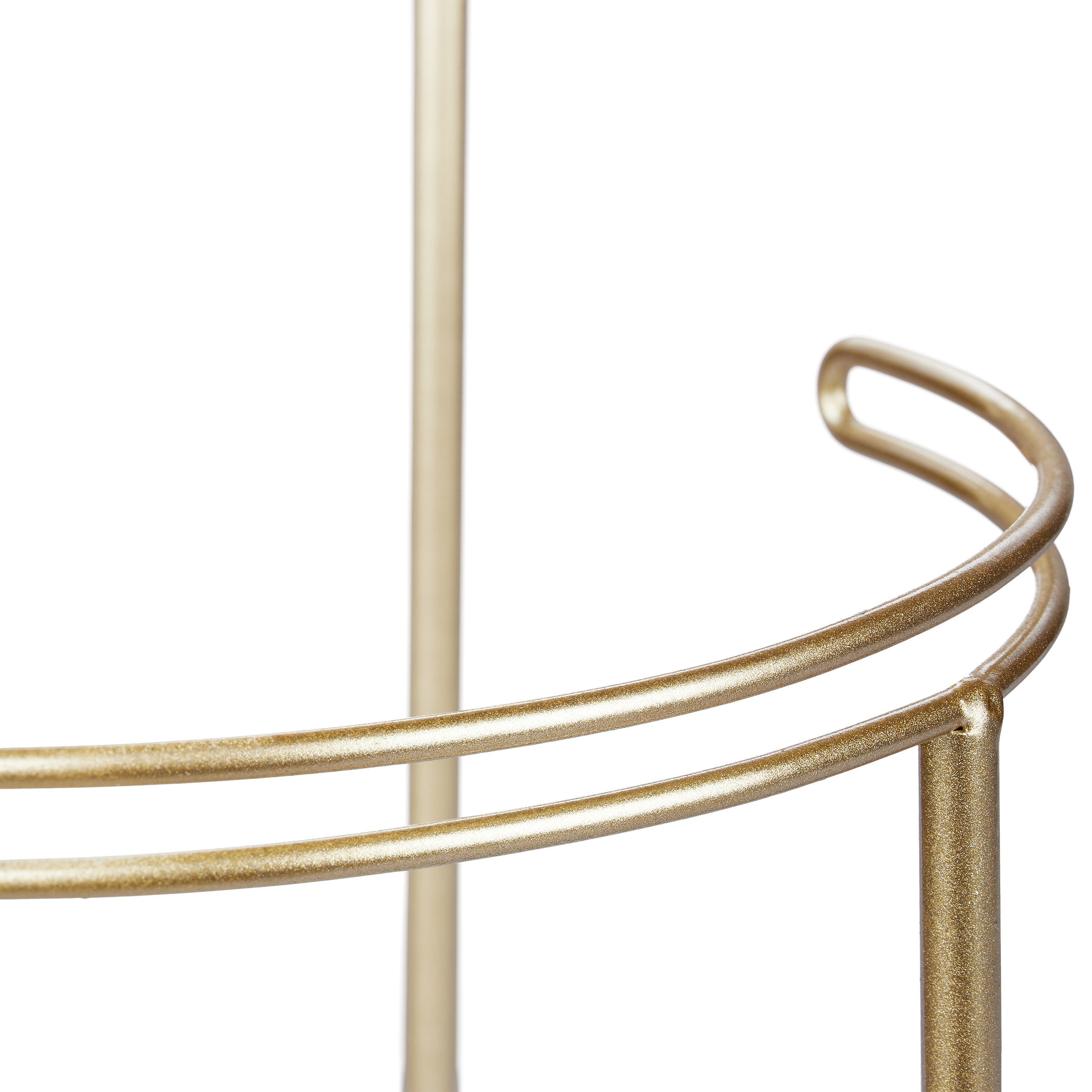 Présentoir à bijoux, rangement en marbre, colliers, boucles d’oreilles, 3 bras en métal, HxD 35x18 cm, doré, Relaxdays - 6