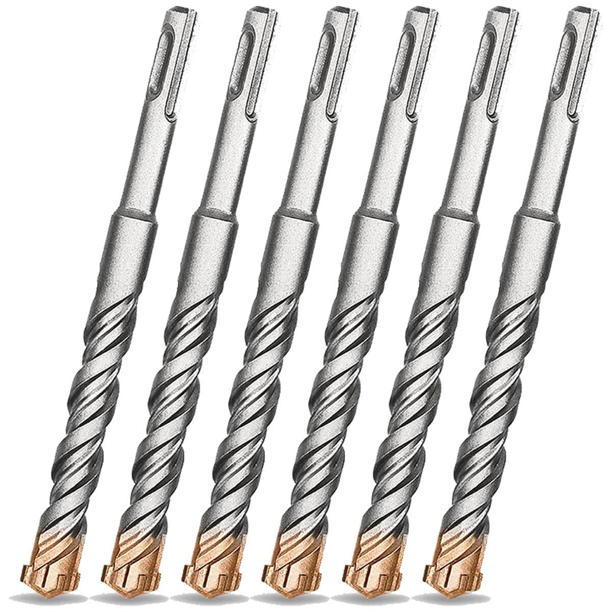 6 Forets SDS Plus Pour Marteau Perforateur - 6, 8 Et 10 Mm X 160 Mm - Percage Béton, Pierre, Carrelage - 11