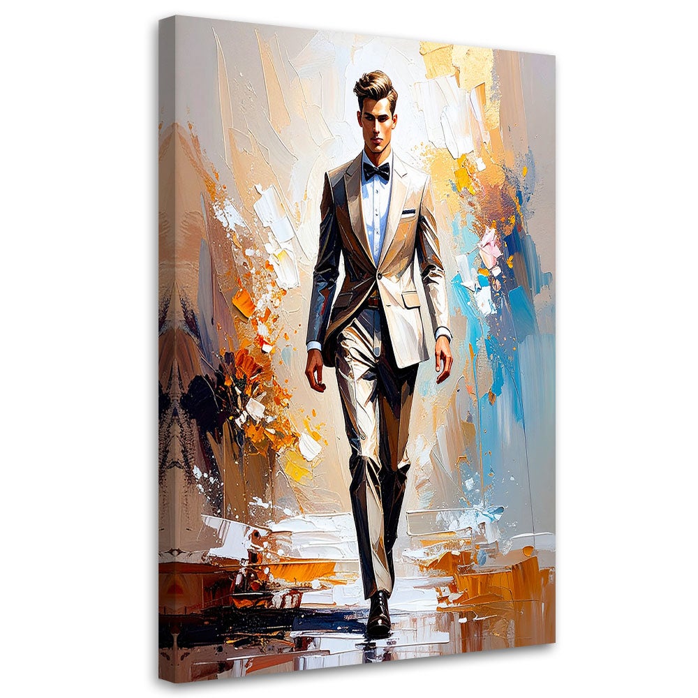 Obraz do salonu sypialni mężczyzna w garniturze 40x60