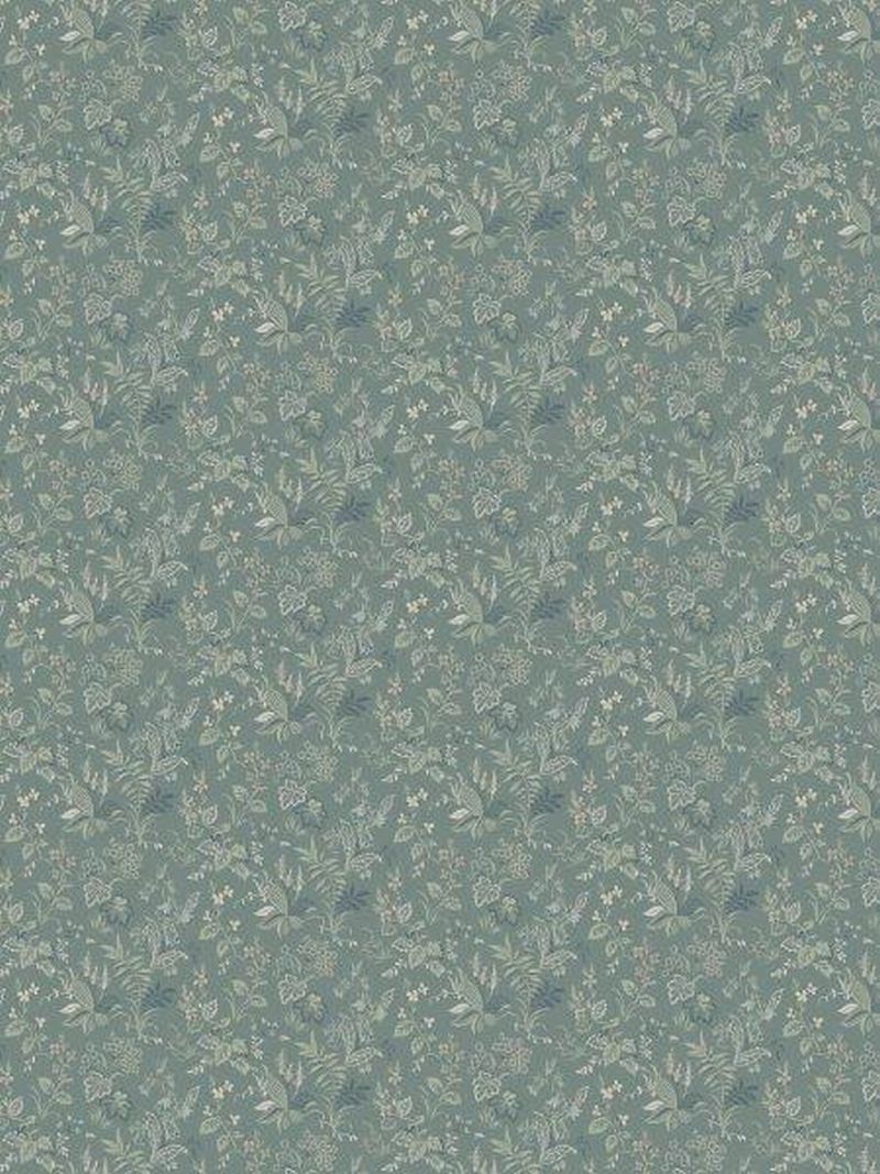 Papel pintado flores verde grisáceo - 53 cm x 10.05 m - borastapeter