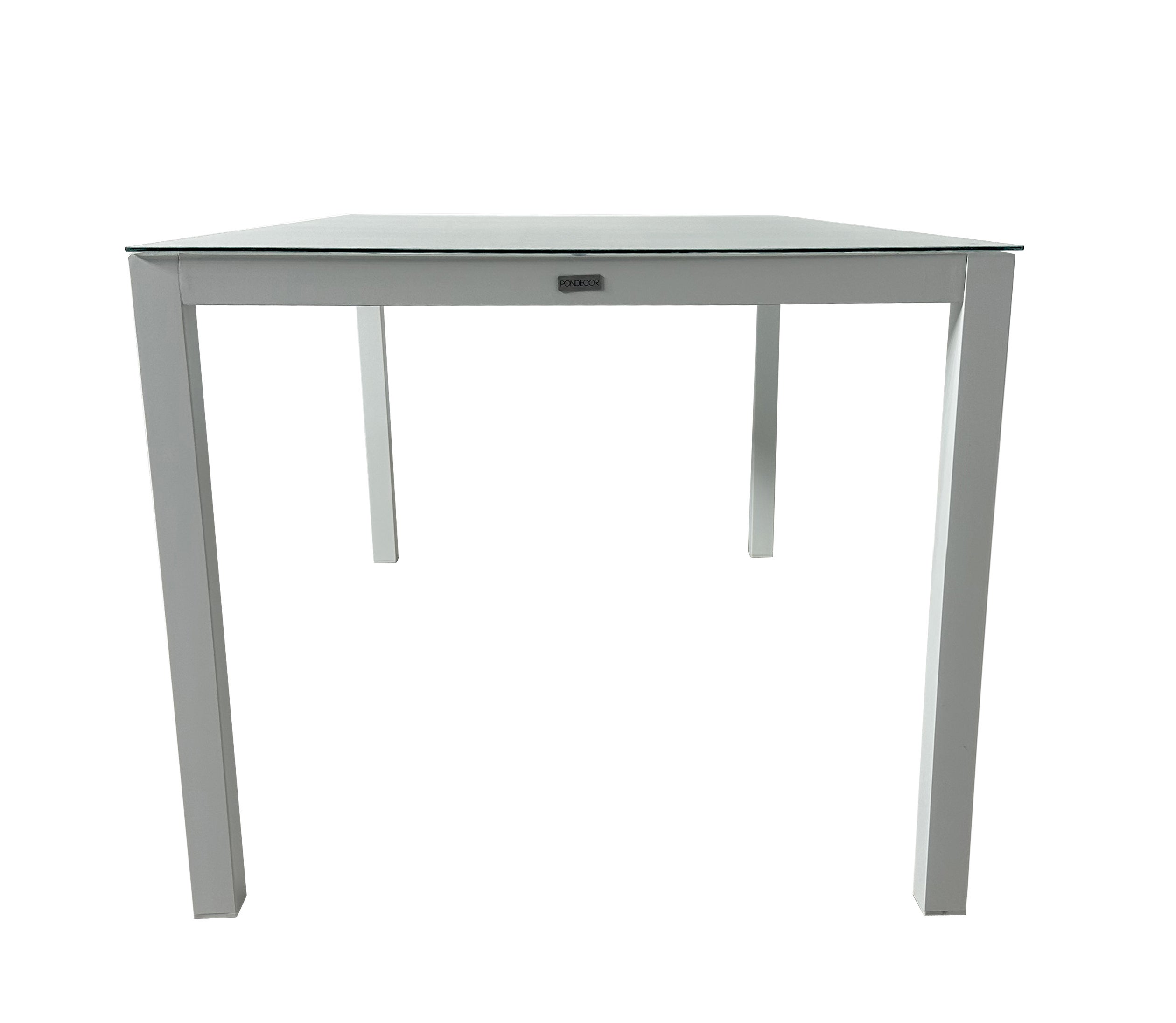 Mesa de Jardín Rectangular de Aluminio Blanca 150x90 cm – Cristal Templado | Exterior y Terraza FORMENTERA - 4